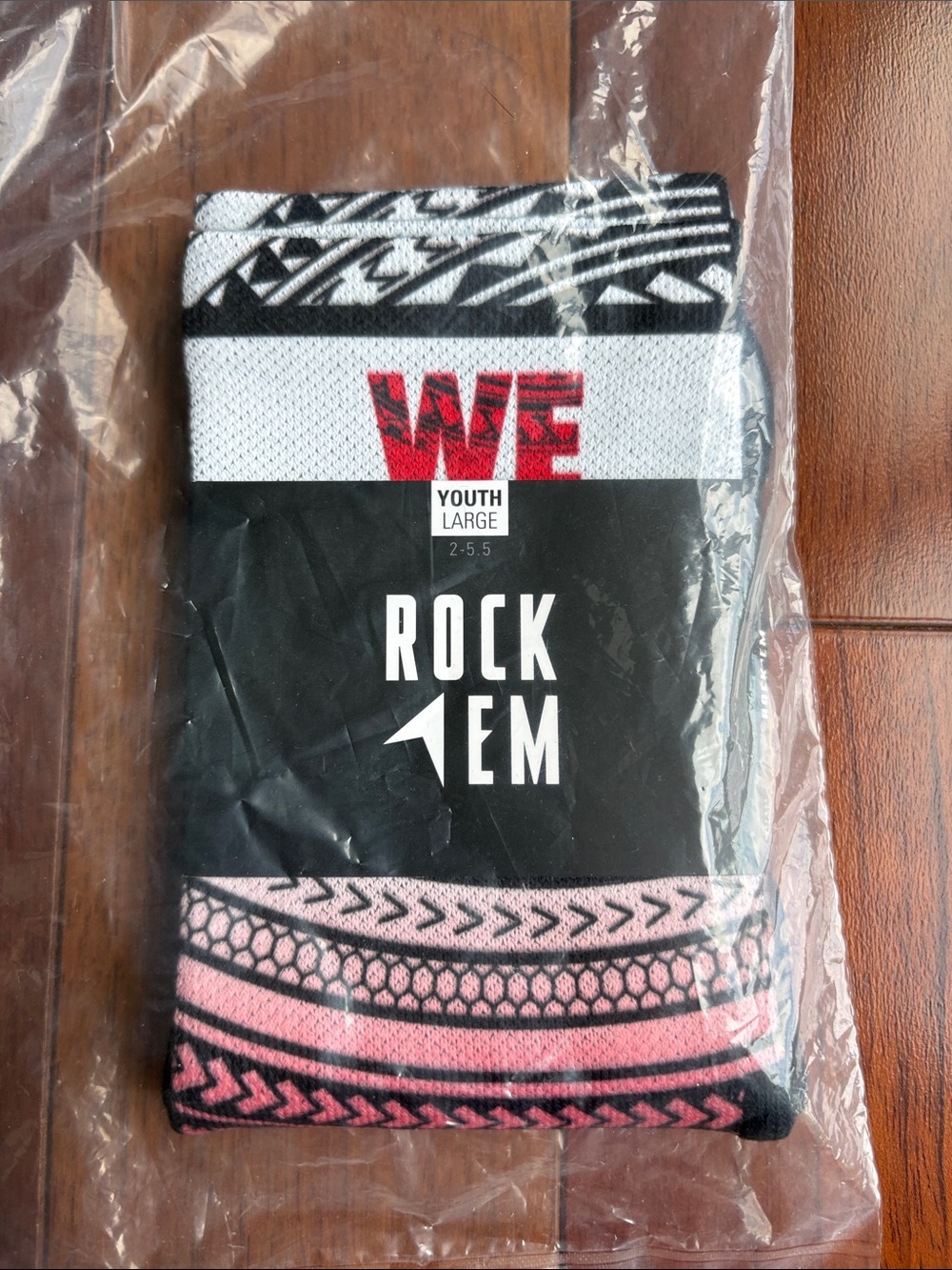 We The Ones Rock Em Youth Large Patterned Socks - NWT